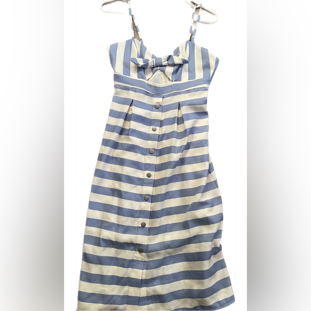 striped long dress , summer